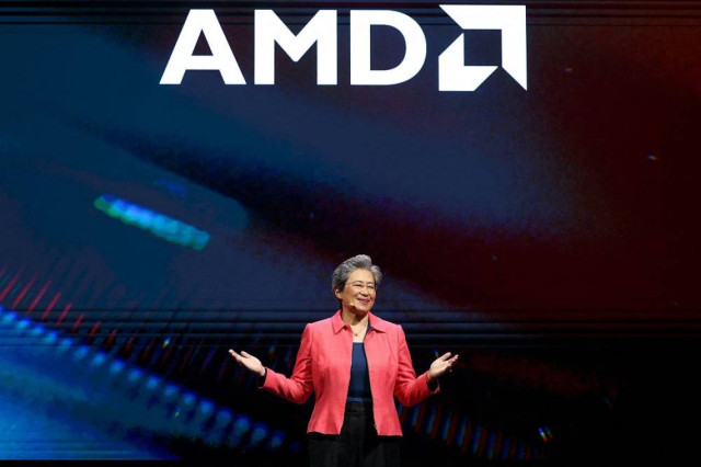 Lisa Su, chairwoman and CEO of Advanced Micro Devices (AMD), delivers the opening keynote speech at Computex 2024, Taiwan's premier tech expo, in Taipei on June 3, 2024.