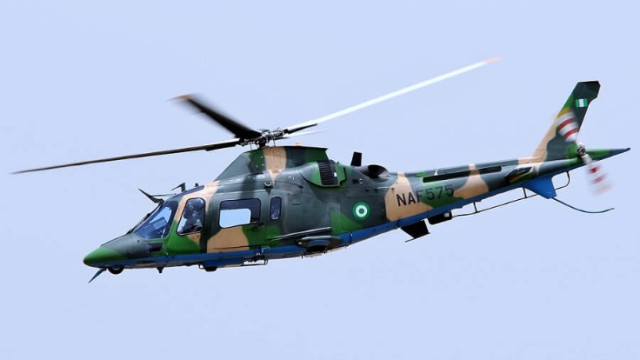 An Air Force helicopter belonging to the Nigerian Air Force