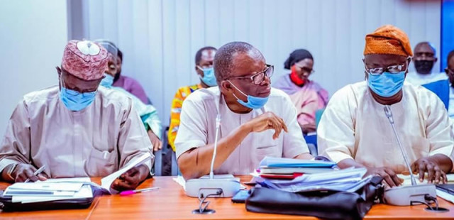 Photo of ASUU President, Prof. Emmanuel Osodeke and officials