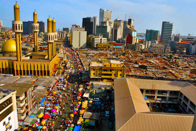 Picture of view of central Lagos, the commercial capital of Nigeria.