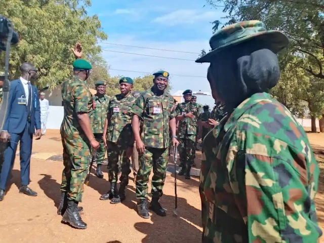 Chief of Defence Staff, General Christopher with other Military officials