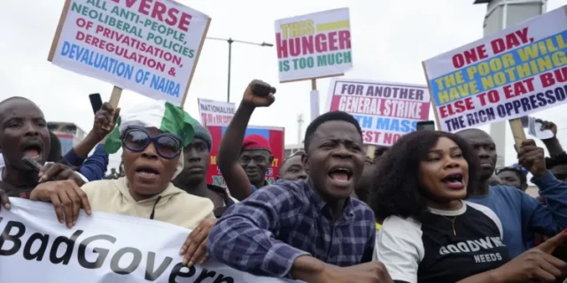 #EndBadGovernanceInNigeria protesters.