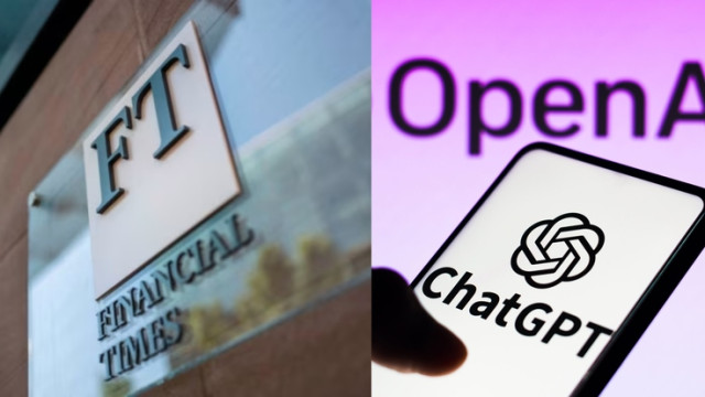 Financial Times Logo and Open AI's ChatGPT