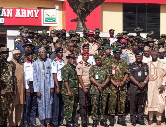 Security personnel in group picture