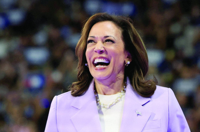 Democratic presidential candidate and US Vice President Kamala Harris attends a campaign event at UNLV (University of Nevada, Las Vegas) campus, in Las Vegas, Nevada, US, August 10, 2024