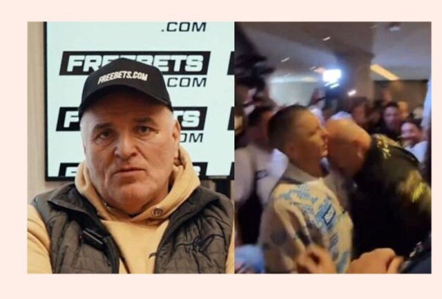 John Fury collaged a Graphic Image of the altercation between him and Oleksandr Usyk's team