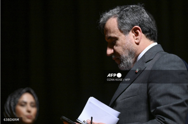 Iran foreign minister Abbas Araghchi, leaves after a press conference at the Lutfi Kırdar Congress Center on the sideline of the 51st session of the Council of Foreign Ministers of the Organization of Islamic Cooperation (OIC), in Istanbul on June 22, 202