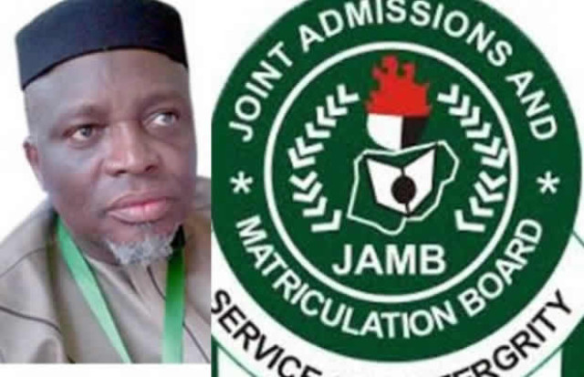 JAMB Registrar, Prof. Ishaq Oloyede and JAMB Logo