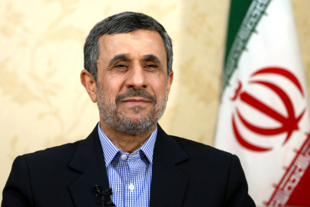 Photo of Iran's former president, Mahmoud Ahmadinejad