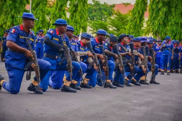 Photo of the operatives of Nigeria Security and Civil Defense Corps