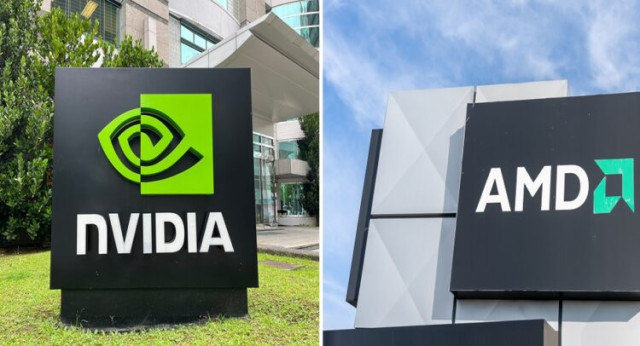 Nvidia and AMD logo