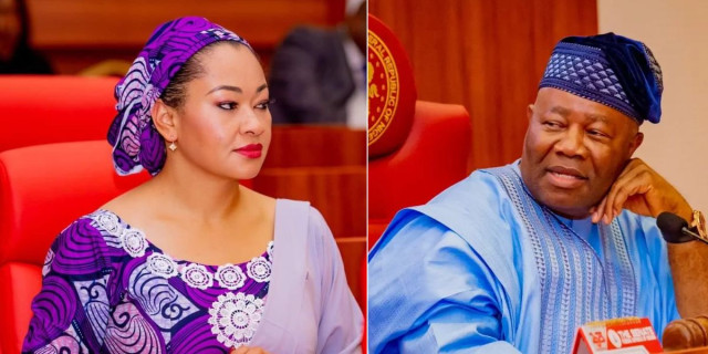 Senator Natasha Akpoti-Uduaghan and Akpabio