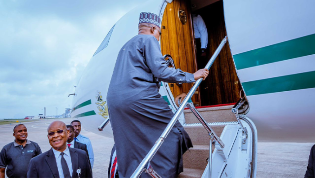 Vice President Kashim Shettima board plane