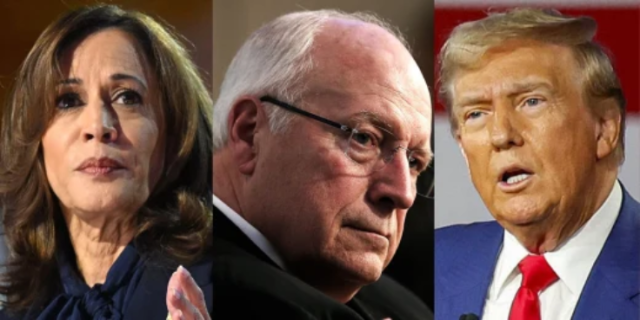 Photo of Kamala Harris, Dick Cheney and Donald Trump