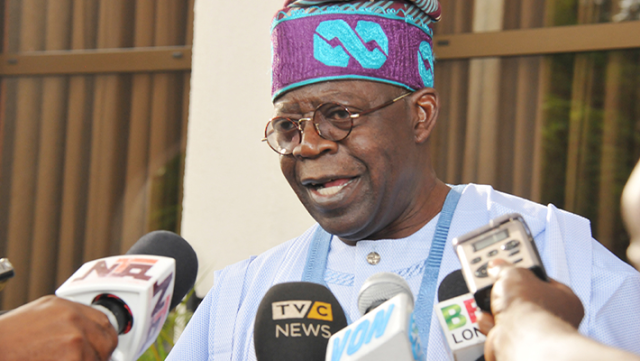 President Bola Ahmed Tinubu Speaking with Journalist in Abuja