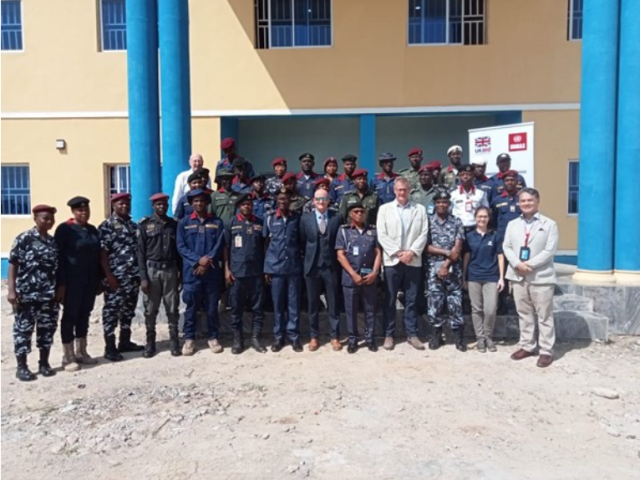 UK Government  and UN Mine Action Service officials  with Officials of  the Nigerian Police Force and the Nigerian Security and Civil Defence Corps