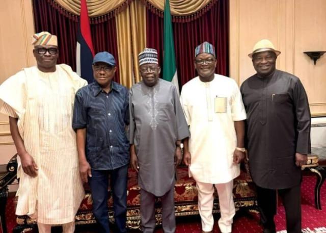 President Bola Tinubu with some ex-PDP govs