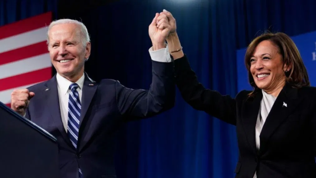 Photo of United States President, Joe Biden, with the Democratic presidential nominee Kamala Harris