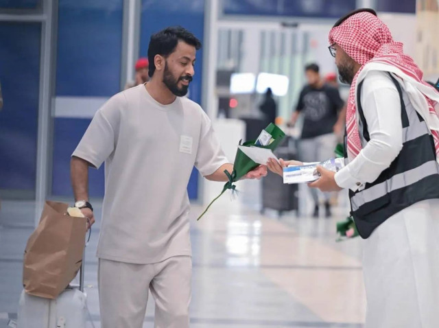 Inauguration of the first flight from Cairo to Arar International Airport