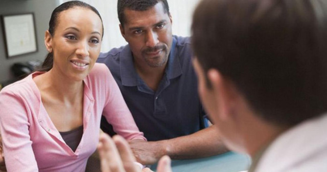 couple receiving medical advice