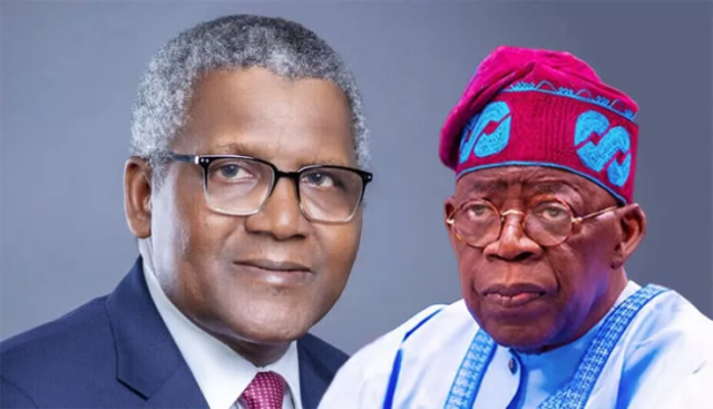 Photo of Aliko Dangote and President Bola Tinubu