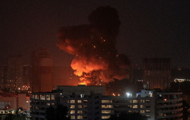 Photo of Airstrike explosions that hit Kyiv