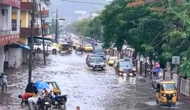 Flooding in  Freeport of Monrovia