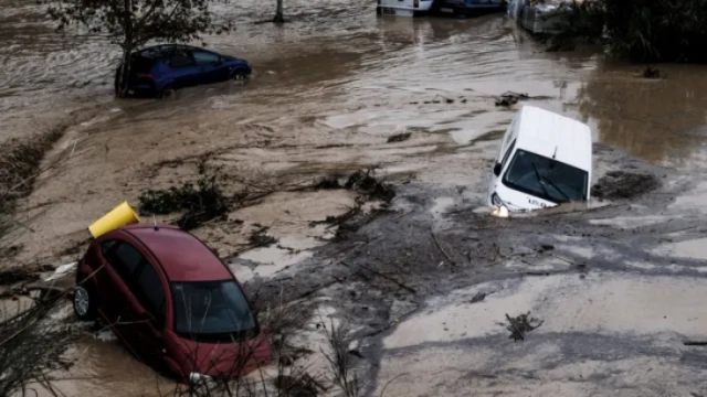 Heavy flooding in Valencia regions in Spain