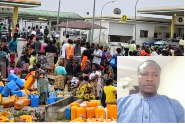 Lagos Fuel queue and Toheeb Eniasa
