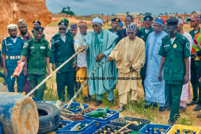 Hisbah Board members Destroying N60m Alcoholic Drinks in Katsina