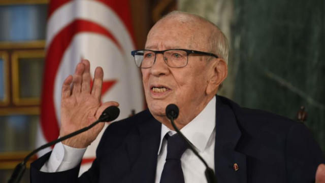 Photo of Tunisian President Kais Saied