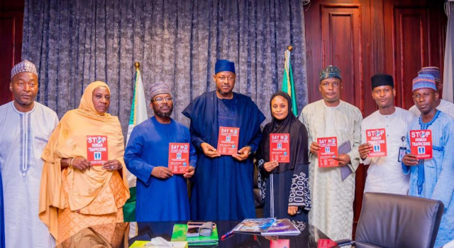 Katsina State Governor, Dikko Radda [4th from the left] and members of the State Taskforce Committee