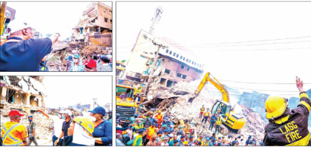 Scene of the fire incident in Dosunmu market at Eko Idumota, Lagos