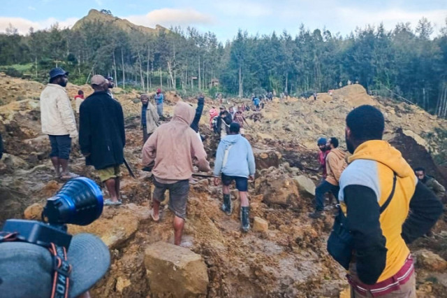 Photo as Landslide Hits Homes In Papua New Guinea