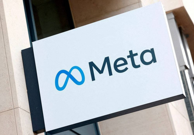 The logo of Meta Platforms' business group is seen in Brussels, Belgium December 6, 2022.