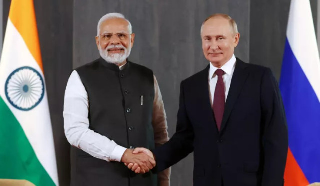 Photo of Indian Prime Minister Narendra Modi and Russian President Vladimir Putin