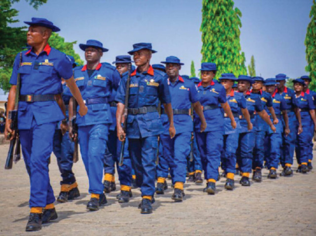 Men of the Nigeria Security and Civil Defence Corps