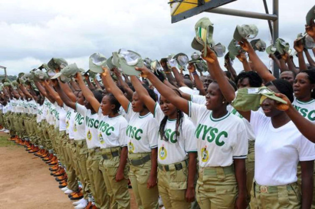 Photo of National Youth Service scheme corps members on the parade ground