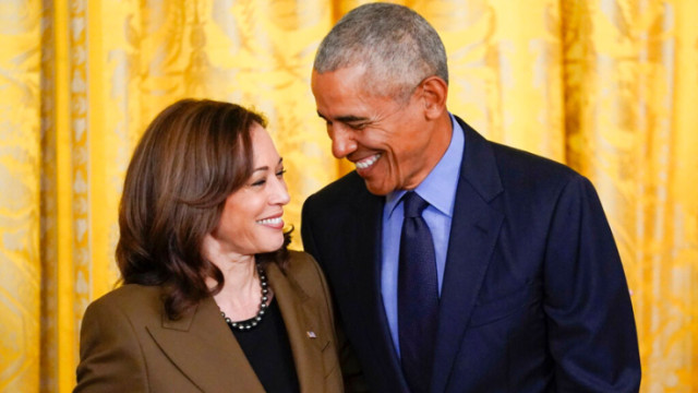 Photo of  Kamala Harris and former US President Barack Obama