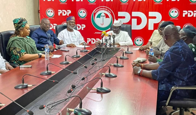 Press conference at the PDP national secretariat in Abuja on Sunday, June 29, 2025