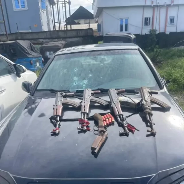 recovered one vehicle and over three arms and ammunition