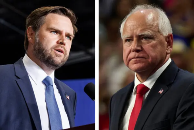 Photo of J.D. Vance and Tim Walz brace up for Vice presidential poll