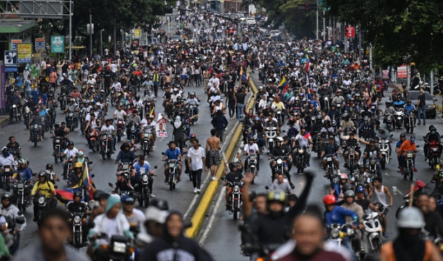 Protesters reacting to Venezuela  Election Results