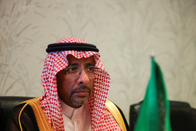 Saudi Minister of Industry and Mineral Resources Bandar Alkhorayaf speaks during an interview with Reuters, in Santiago, Chile, July 29, 2024.