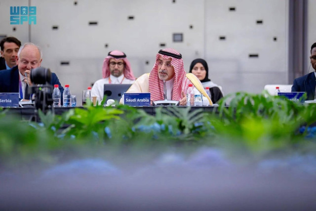 Chief of the National Data Management Office in the Saudi Data and Artificial Intelligence Authority (SDAIA) Alrebdi bin Fahd Al-Rebdi speaks at the at the 2024 World AI Conference and High-Level Meeting on Global AI Governance in Shanghai. (SPA)
Chief o