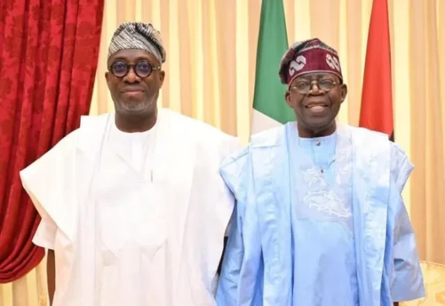 Segun Showunmi and President Bola Ahmed Tinubu