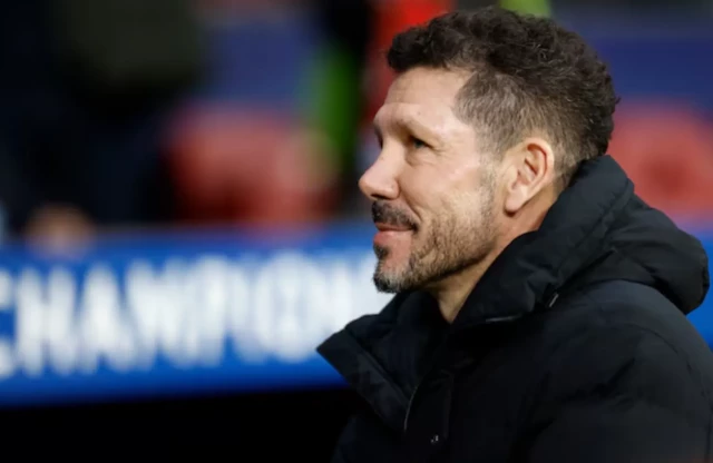 Atletico Madrid v Slovan Bratislava - Metropolitano, Madrid, Spain - December 11, 2024 Atletico Madrid coach Diego Simeone before the match