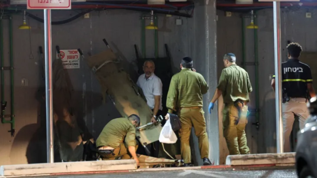 Photo of the scene of wounded Israeli soldiers