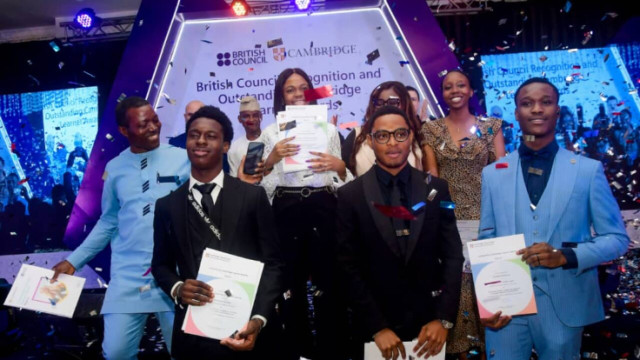 Photo of Nigerian students honoured by British Council