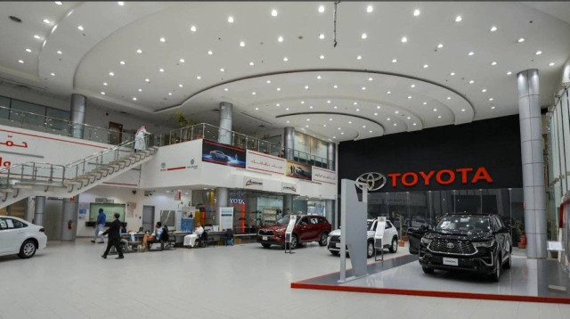 A Japanese car showroom in the Saudi capital, Riyadh